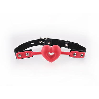 Sex & Mischief Amor Ball Gag - Red/Black Mouth Restraint