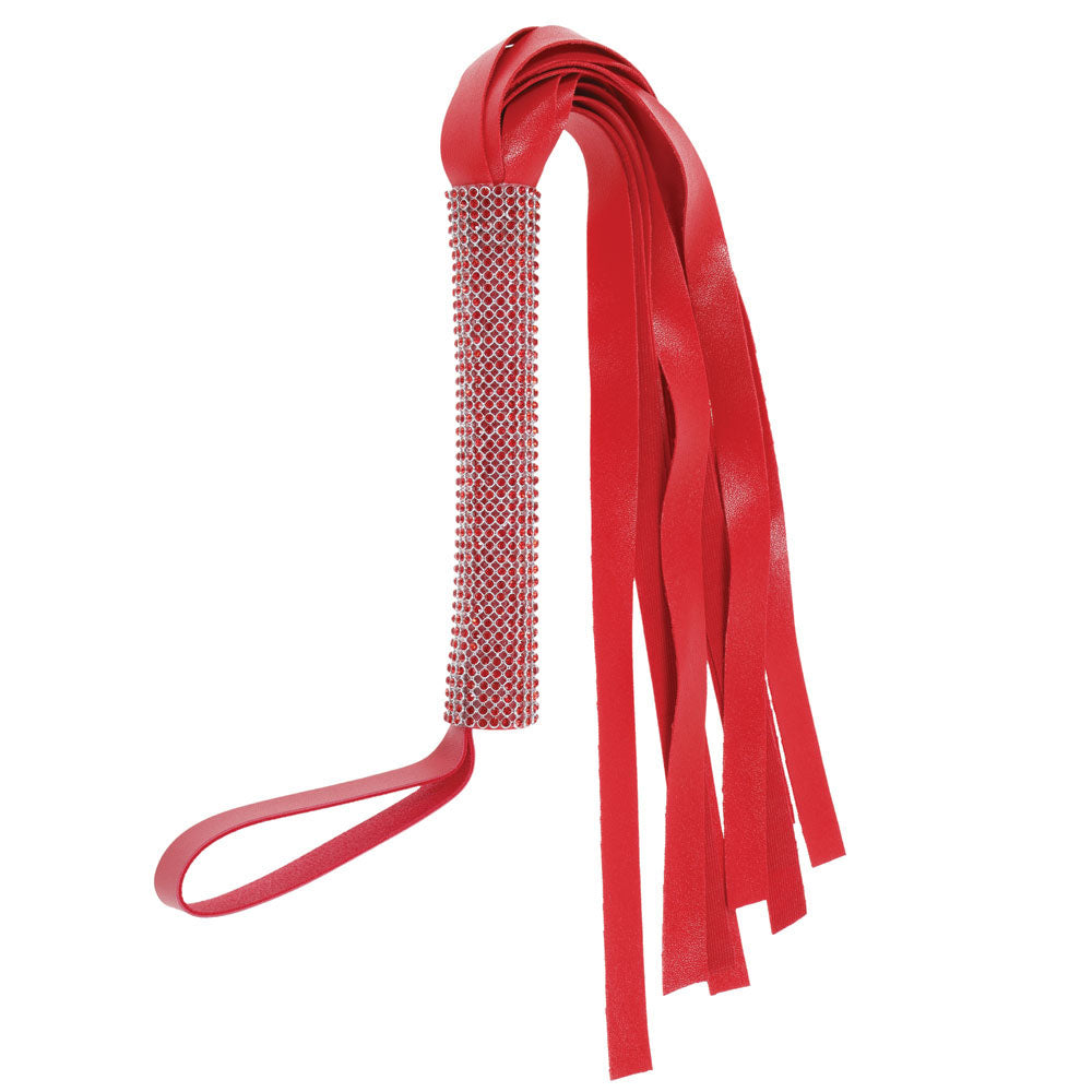 Sex & Mischief Amor Sparkle Flogger - Red 33 cm Flogger Whip