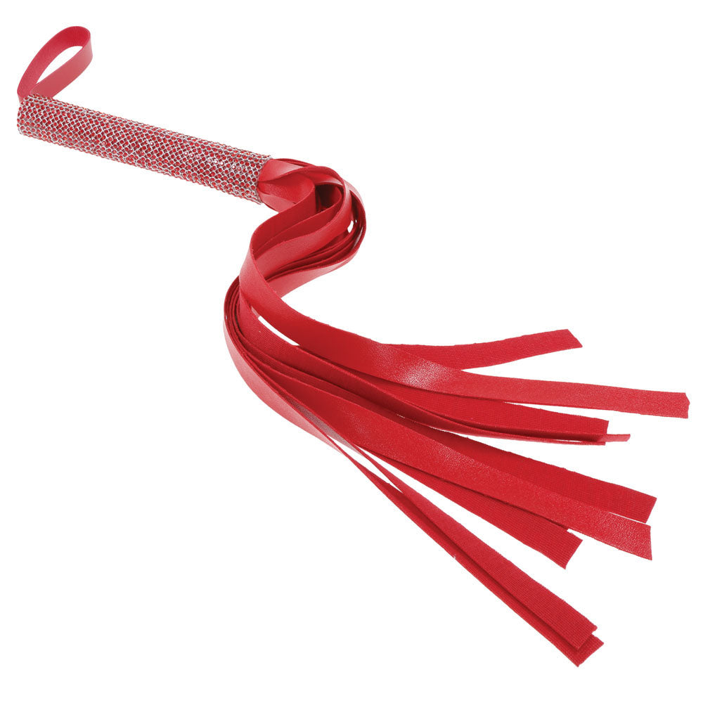 Sex & Mischief Amor Sparkle Flogger - Red 33 cm Flogger Whip