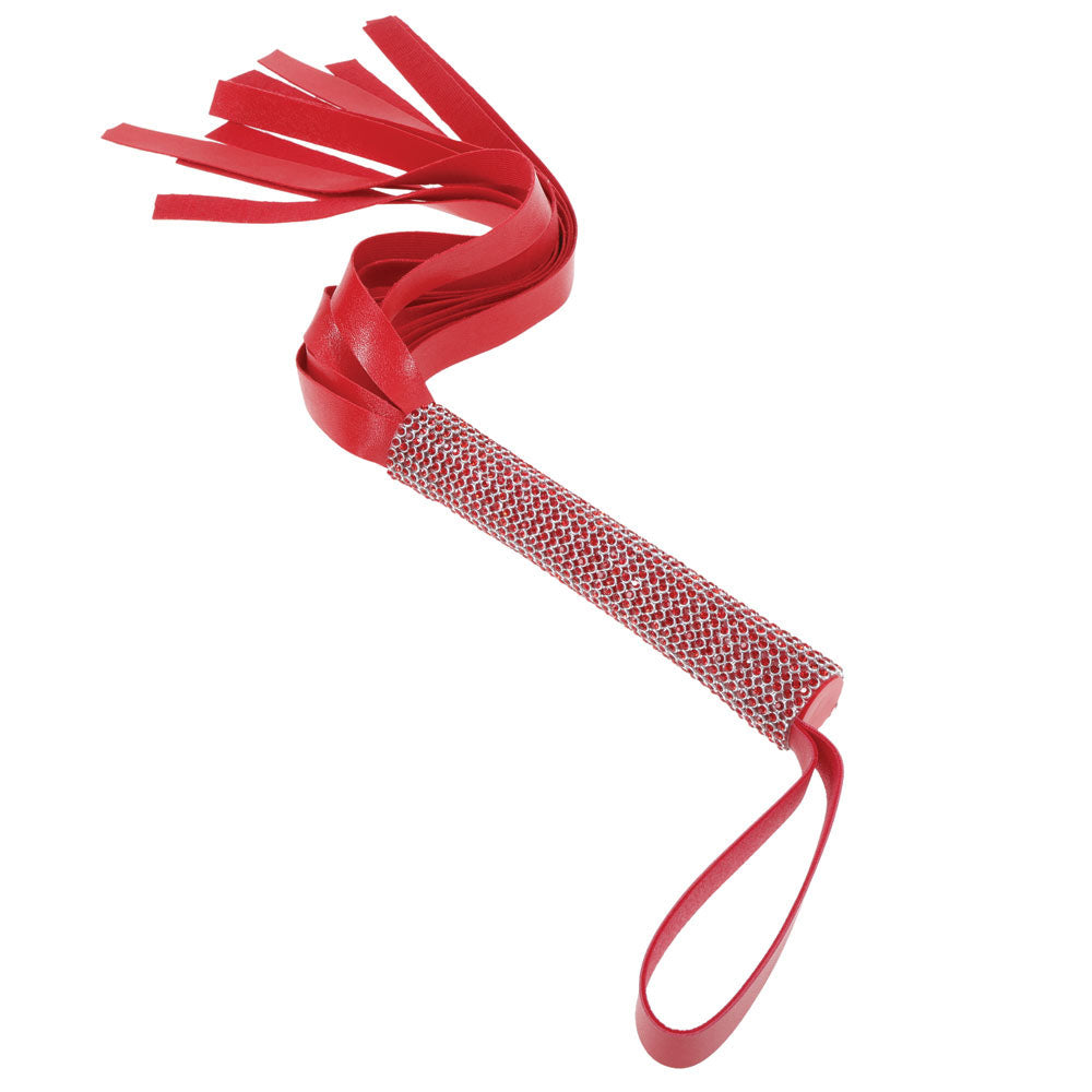 Sex & Mischief Amor Sparkle Flogger - Red 33 cm Flogger Whip