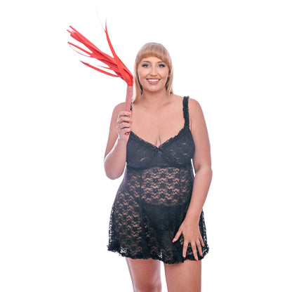 Sex & Mischief Amor Sparkle Flogger - Red 33 cm Flogger Whip