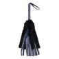 Sex & Mischief Cougar Faux Fur Flogger - Navy Blue/Black Furry Flogger Whip