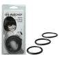 Sex & Mischief Nitrile Cock Ring 3 Pack - Black Cock Rings - Set of 3 Sizes