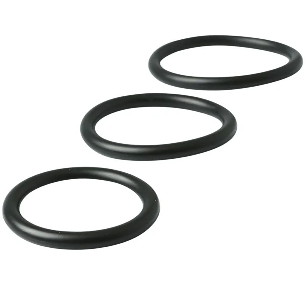 Sex & Mischief Nitrile Cock Ring 3 Pack - Black Cock Rings - Set of 3 Sizes