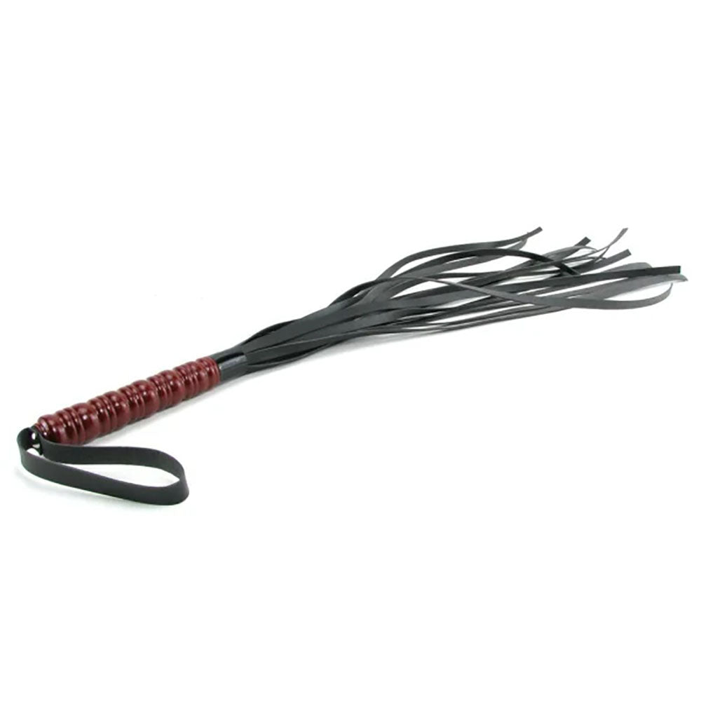 Sex & Mischief Mahogany Flogger - 76 cm Flogger Whip with Wooden Handle