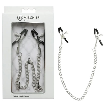 Sex & Mischief Chained Nipple Clamps - Nipple Clamps with 30 cm Chain