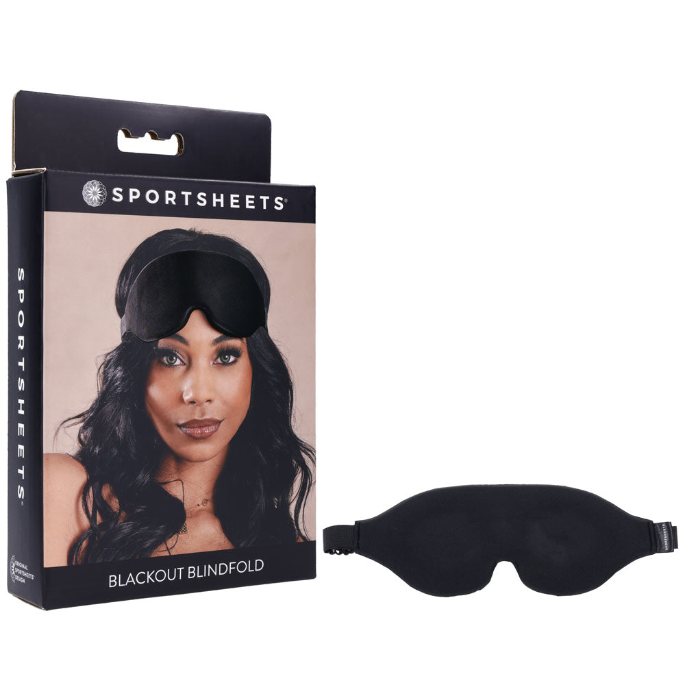 SPORTSHEETS Blackout Blindfold - Black Eye Mask