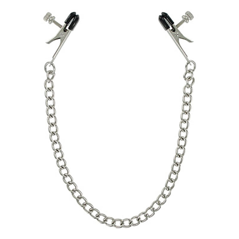 Master Series Ox Bull Nose Nipple Clamps - Metal Nipple Clamps with Chain