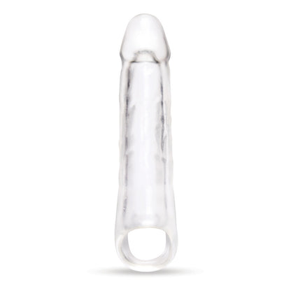 Size Up 3 Inch See-Thru Penis Extender with Ball Loop - Clear 7.6 cm (3'') Penis Extension Sleeve