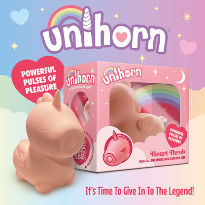 Unihorn - Heart Throb - Yellow USB Rechargeable Flicking Stimulator