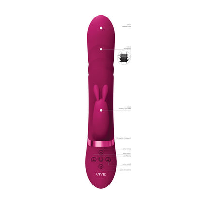 VIVE Nari - Pink - Pink 24.1 cm USB Rechargeable Rabbit Vibrator