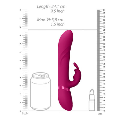 VIVE Nari - Pink - Pink 24.1 cm USB Rechargeable Rabbit Vibrator