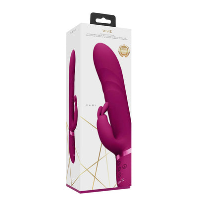 VIVE Nari - Pink - Pink 24.1 cm USB Rechargeable Rabbit Vibrator