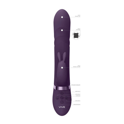 VIVE Nari - Purple - Purple 24.1 cm USB Rechargeable Rabbit Vibrator