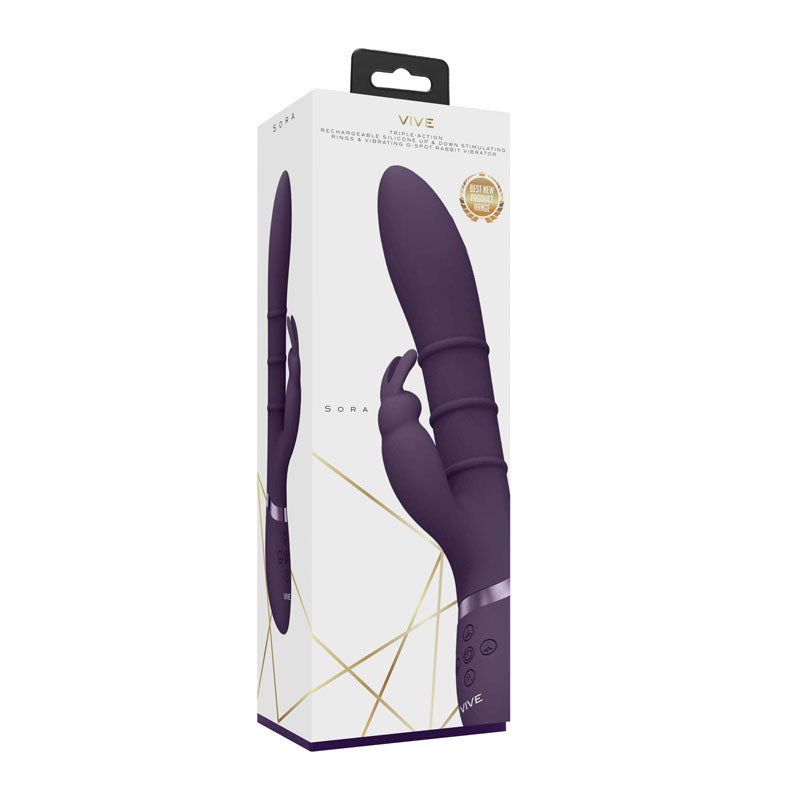 VIVE Sora - Purple - Purple 24.2 cm USB Rechargeable Rabbit Vibrator