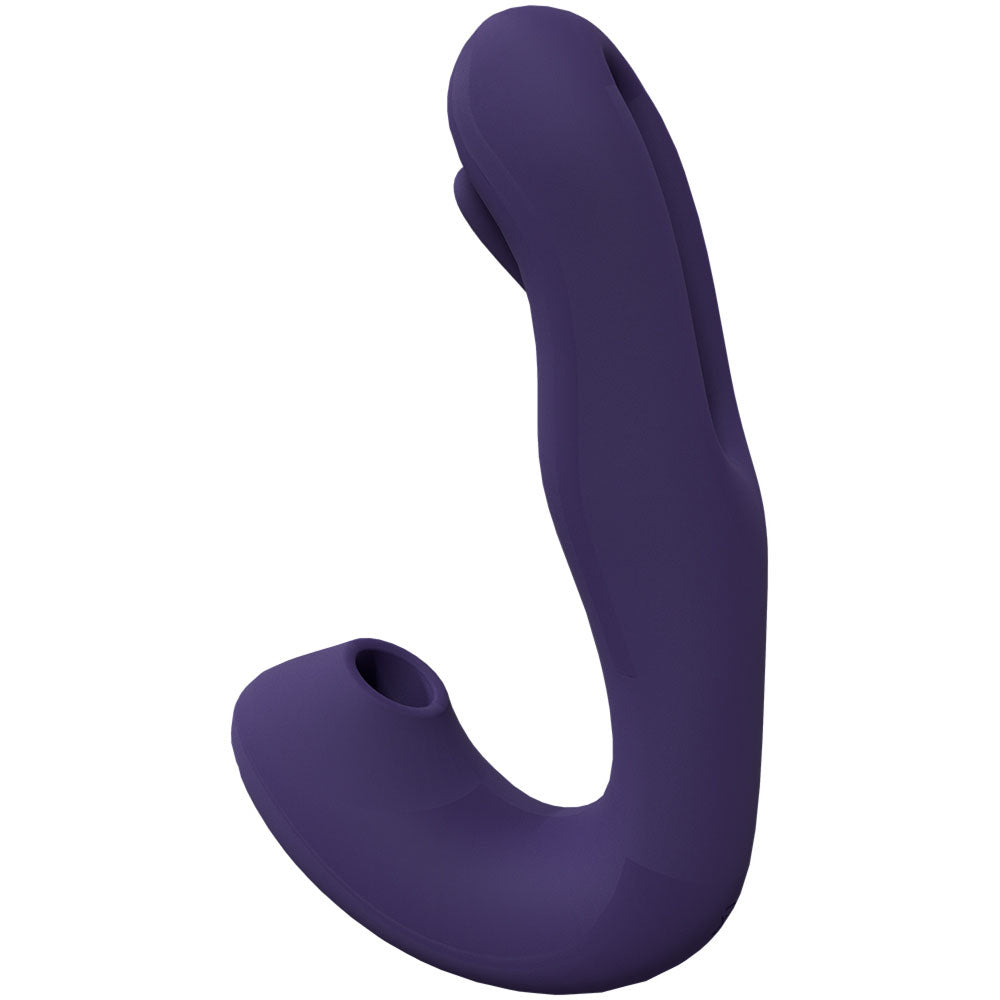 VIVE Yuna - Purple - Purple USB Rechargeable Flapping Vibrator with Air Pulsation