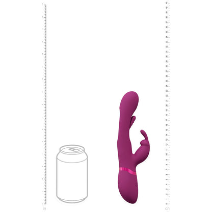 VIVE Mika - Pink - Pink 23.2 cm USB Rechargeable Rabbit Vibrator with Flapping Shaft