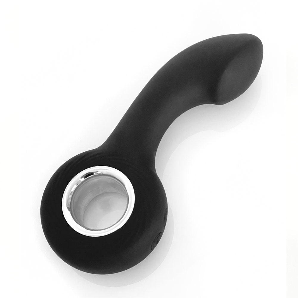 VERS Rechargeable Silicone P-Spot Vibe - Black 13 cm USB Rechargeable Prostate Massager