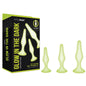 WhipSmart Glow In The Dark 3pc Anal Training Kit - Glow In Dark Butt Plugs - Set of 3 Sizes