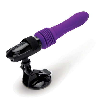 WhipSmart Thrusting Sex Machine - Purple 23 cm USB Rechargeable Thrusting Vibrator with Suction