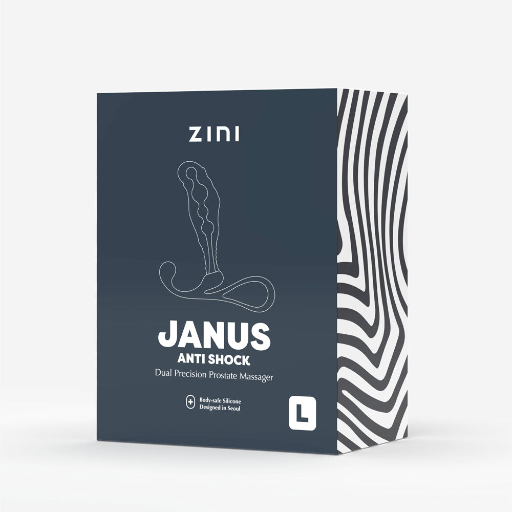 Zini Janus Anti Shock - Large - Black Large Prostate Massager