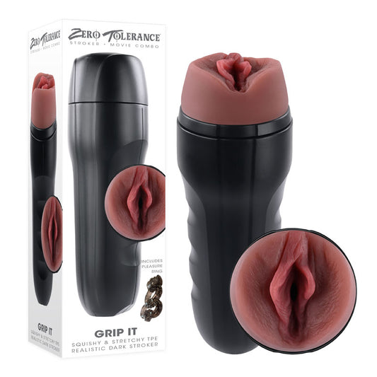 Zero Tolerance GRIP IT DARK - Brown Vagina Stroker