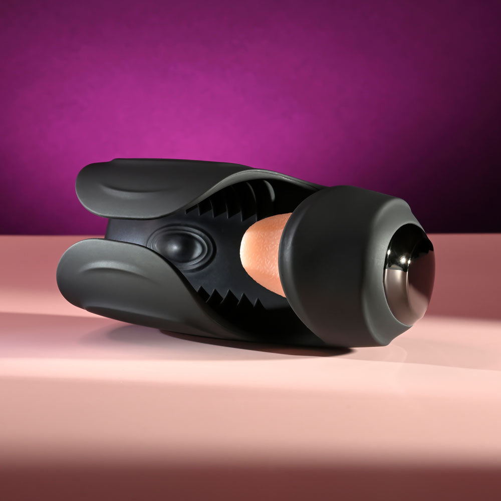 Zero Tolerance LICK THE TIP - Black USB Rechargeable Vibrating & Flicking Masturbator