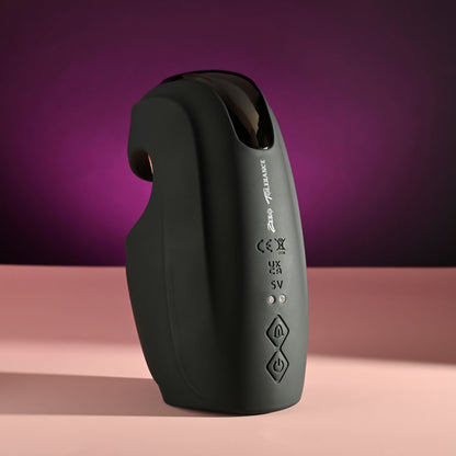 Zero Tolerance LICK THE TIP - Black USB Rechargeable Vibrating & Flicking Masturbator