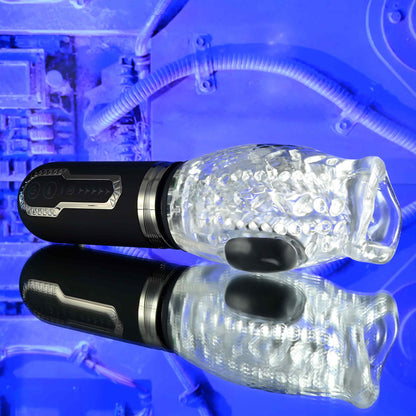 Zero Tolerance THRILL RIDE - Clear USB Rechargeable Thrusting, Rotating & Vibrating Stroker