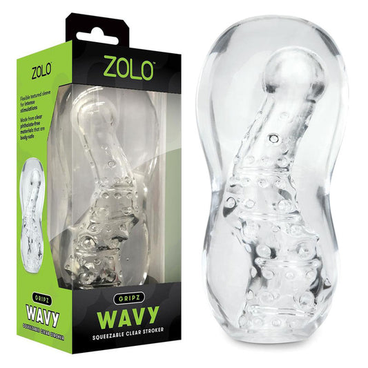 Zolo Gripz - Wavy - Clear Stroker Sleeve