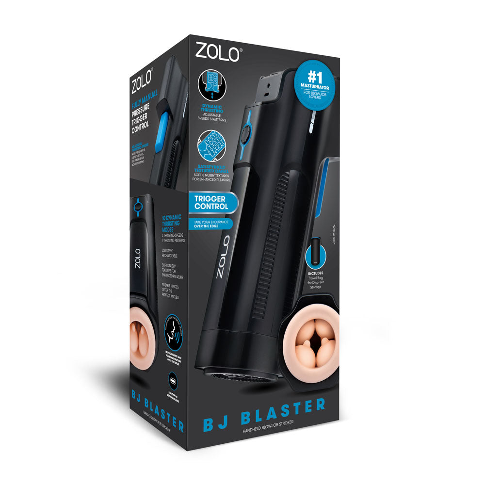 Zolo BJ Blaster - USB Rechargeable Vibrating & Thrusting Masturbator