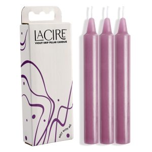 LaCire Drip Pillar Candles - Violet